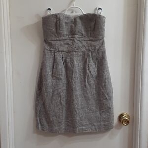 Sweetheart by Have Sweatheart Babydoll Preppy Smocked Strapless Tweed Look Dress